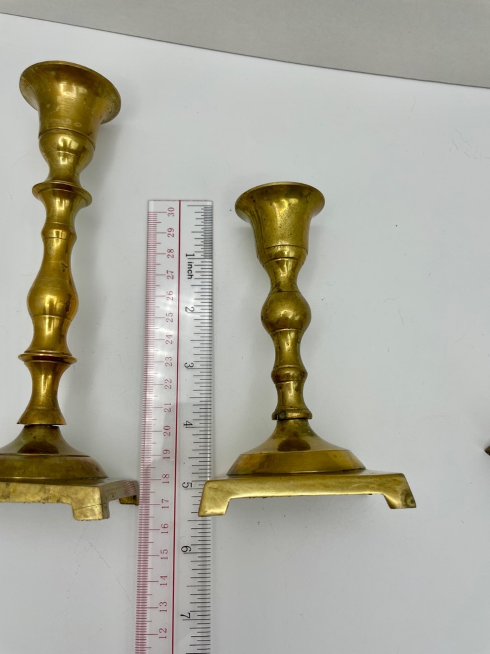 Brass Candlestick Set - Vintage Brass/Gold Home Accents - Picture 9 of 16